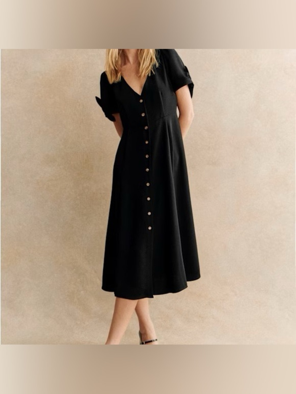 Sézane Vic Dress 36 BLACK 🖤